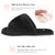 VONMAY Fuzzy Slides for Women Cross Band Faux Fur Open Toe Slippers with Soft Comfy Memory Foam Plush Fluffy Slip On Cozy Anti-Slip House Shoes