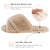 VONMAY Fuzzy Slides for Women Cross Band Faux Fur Open Toe Slippers with Soft Comfy Memory Foam Plush Fluffy Slip On Cozy Anti-Slip House Shoes