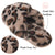 VONMAY Fuzzy Slides for Women Cross Band Faux Fur Open Toe Slippers with Soft Comfy Memory Foam Plush Fluffy Slip On Cozy Anti-Slip House Shoes