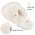 VONMAY Fuzzy Slides for Women Cross Band Faux Fur Open Toe Slippers with Soft Comfy Memory Foam Plush Fluffy Slip On Cozy Anti-Slip House Shoes