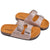 VONMAY Women's Cork Slides Flat Summer Sandals Comfortable Footbeds Buckle Adjustable Slip on with 2 Straps
