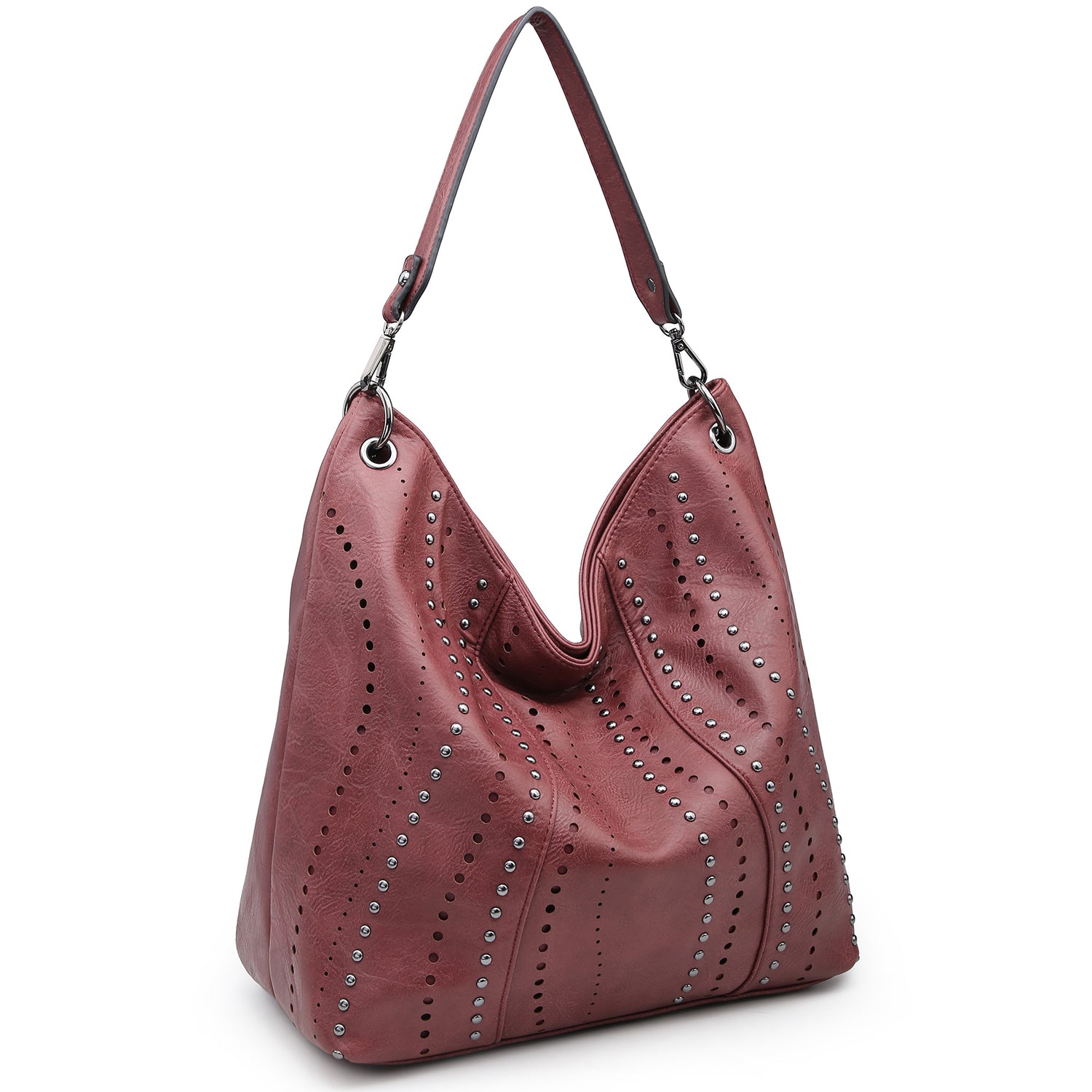 Buy ROUROU Glossy Patent Leather Handbag for Women Top Handle Tote Bag  Evening Shoulder Bag Wedding Satchel Retro Purse, Burgundy, Large at  Amazon.in