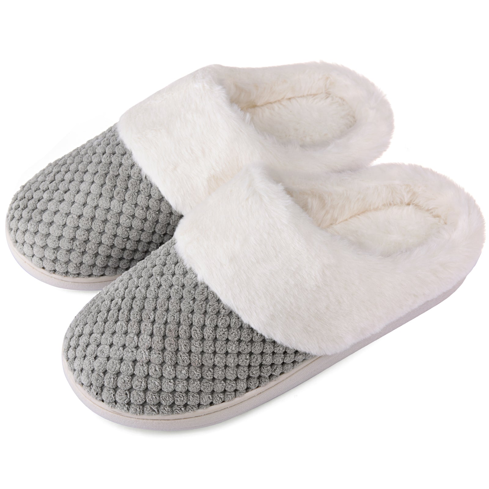 VONMAY Women's Fuzzy Slippers Booties Indoor Outdoor House Shoes 