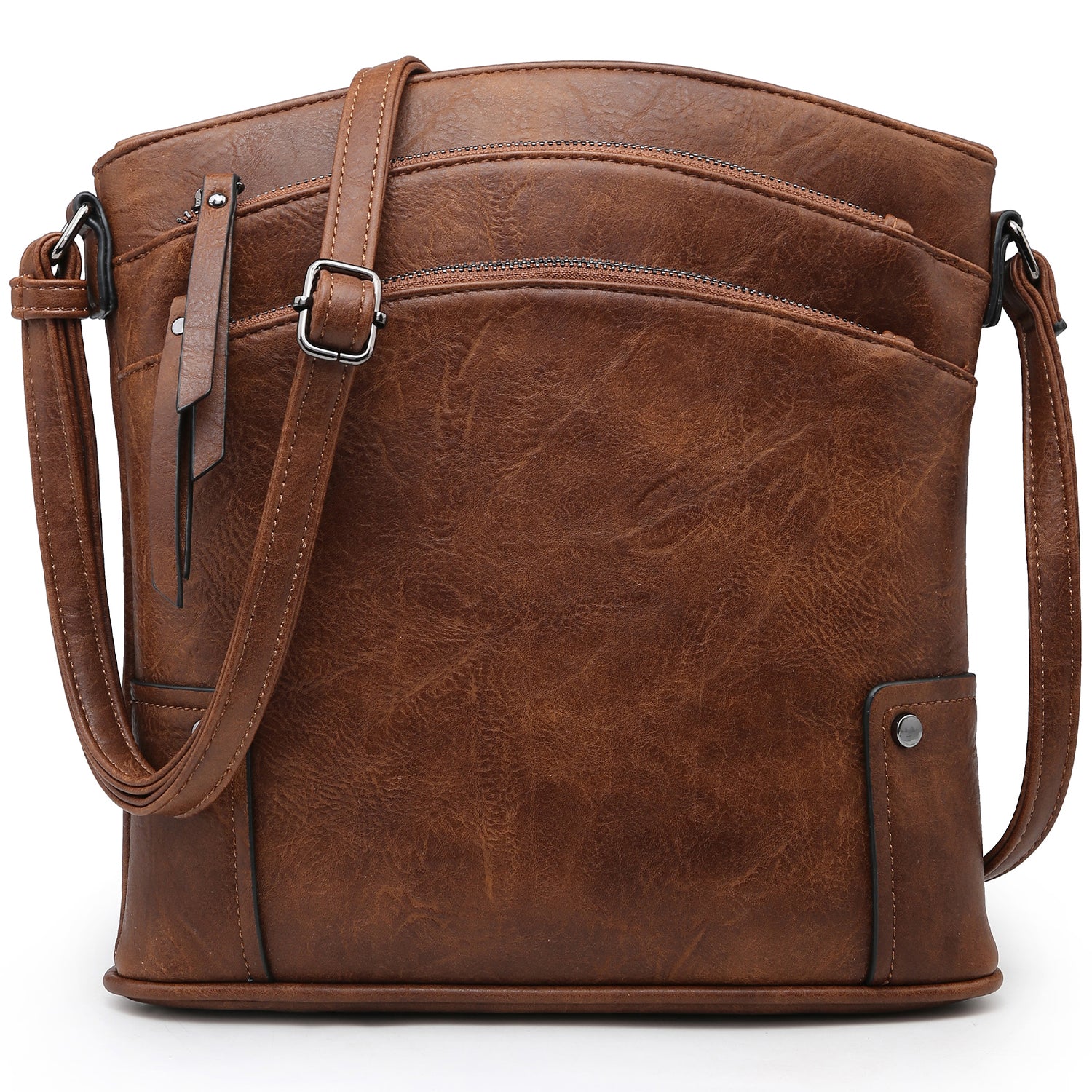Triple zip pocket sales large crossbody bag